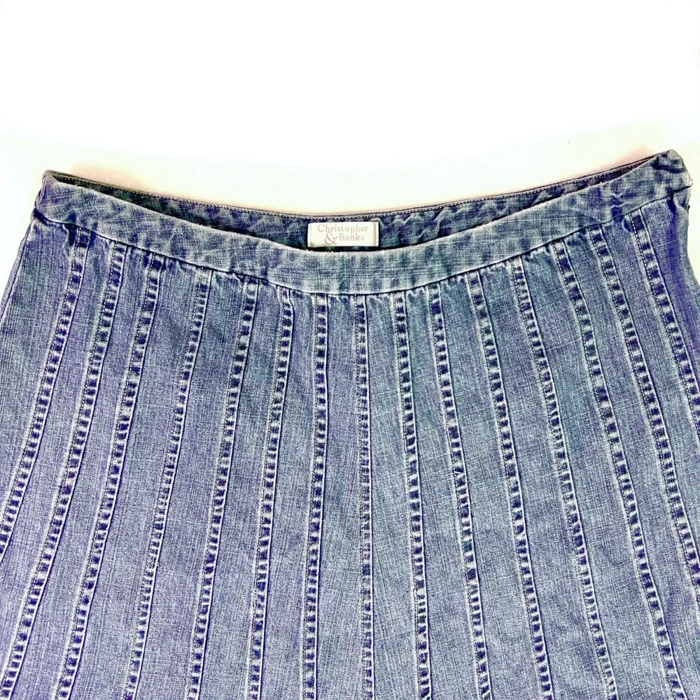 Christopher & Banks Jean Skirt A-Line 2000s 12 - Picture 2 of 8